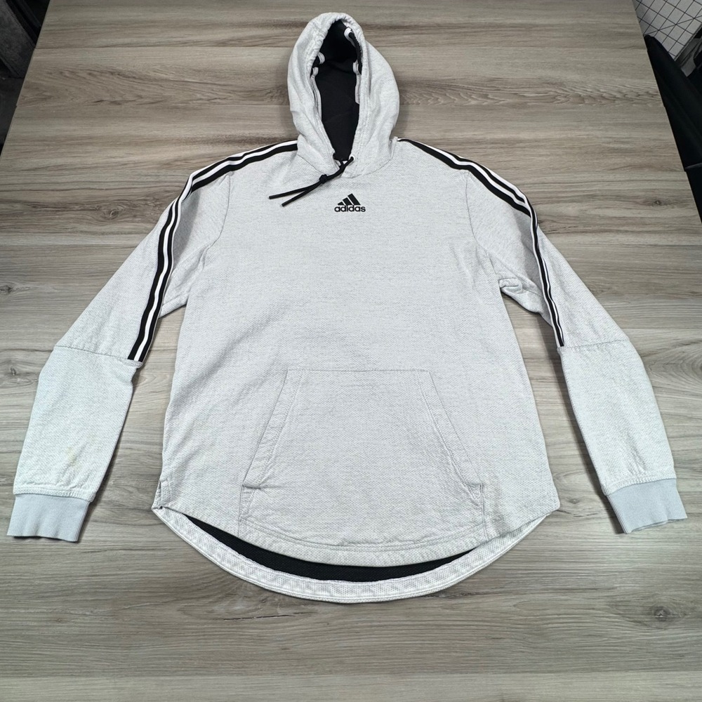 Adidas Men Gray Long Sleeve Hoodie Athletic Performance‎ Casual Size L